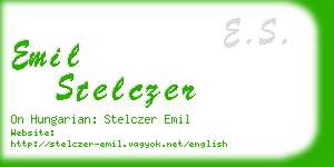 emil stelczer business card